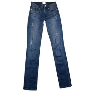 Hudson Jeans‎ Mid Rise Skinny Nico Womens Size 25 Blue Medium Wash Distressed